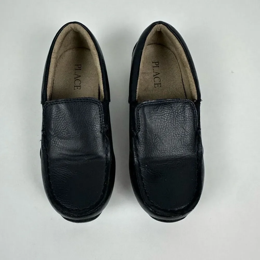 Children's Place Boys Black Slip On Dress Shoes size 1